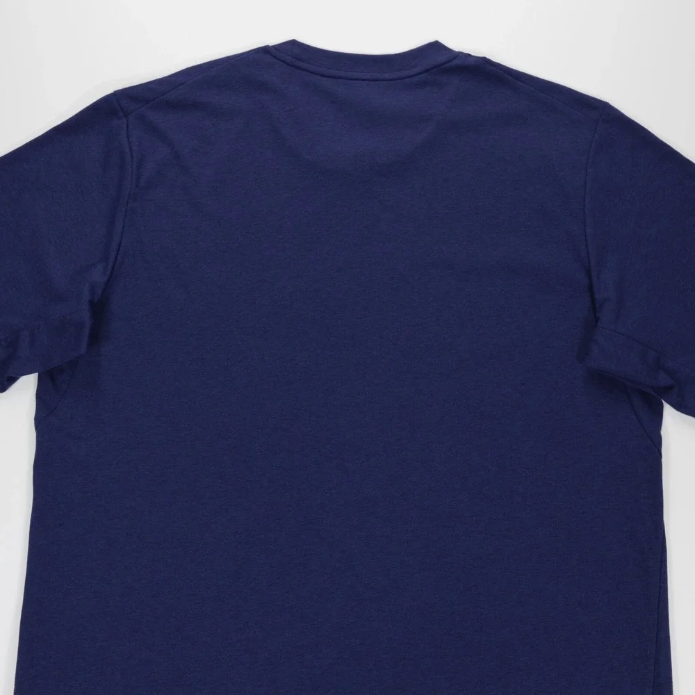 Adidas Men's Crew Neck Short Sleeve Feel Ready Training Tee Dark‎ Blue Size L - Picture 5 of 8